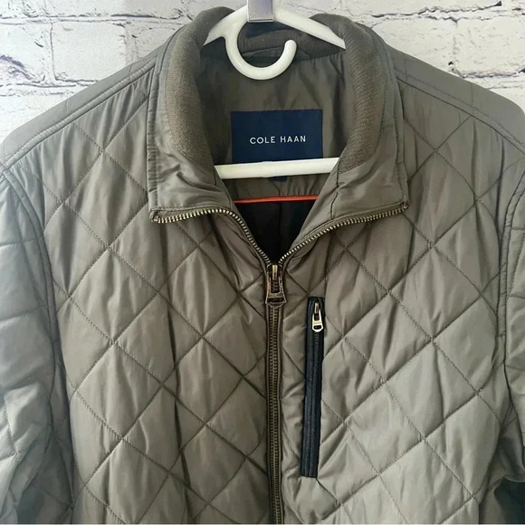 Cole Haan Olive‎ Green Quilted Winter Jacket Women’s Size Small - Picture 3 of 12